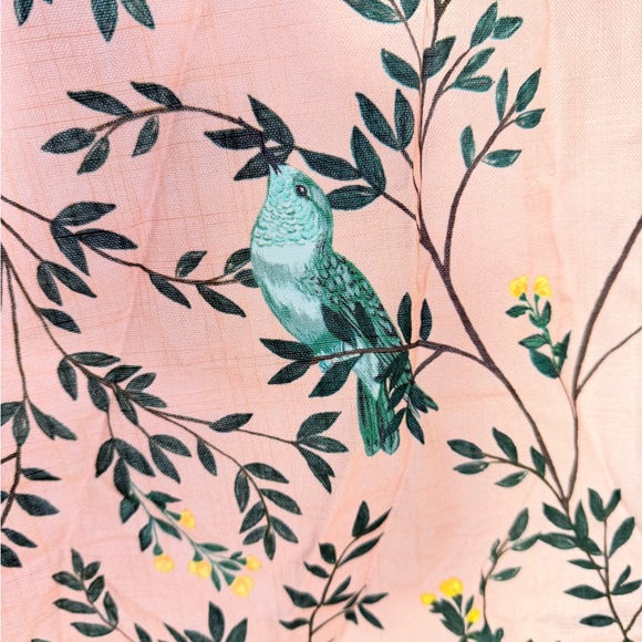 Anthropologie Priyanka Organic Cotton Bird Cafe Curtains - Picture 2 of 6